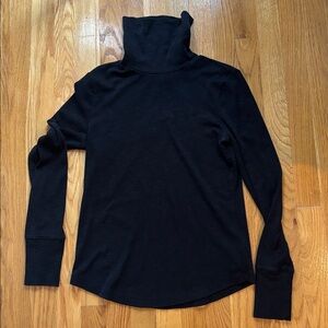 GAP Black Rib Long Sleeve Turtleneck